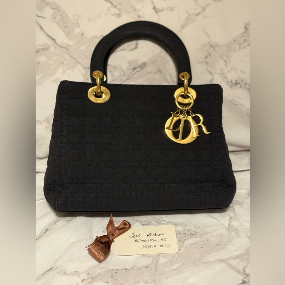 🎀Vintage Lady Dior Canvas Cannage Handbag🎀